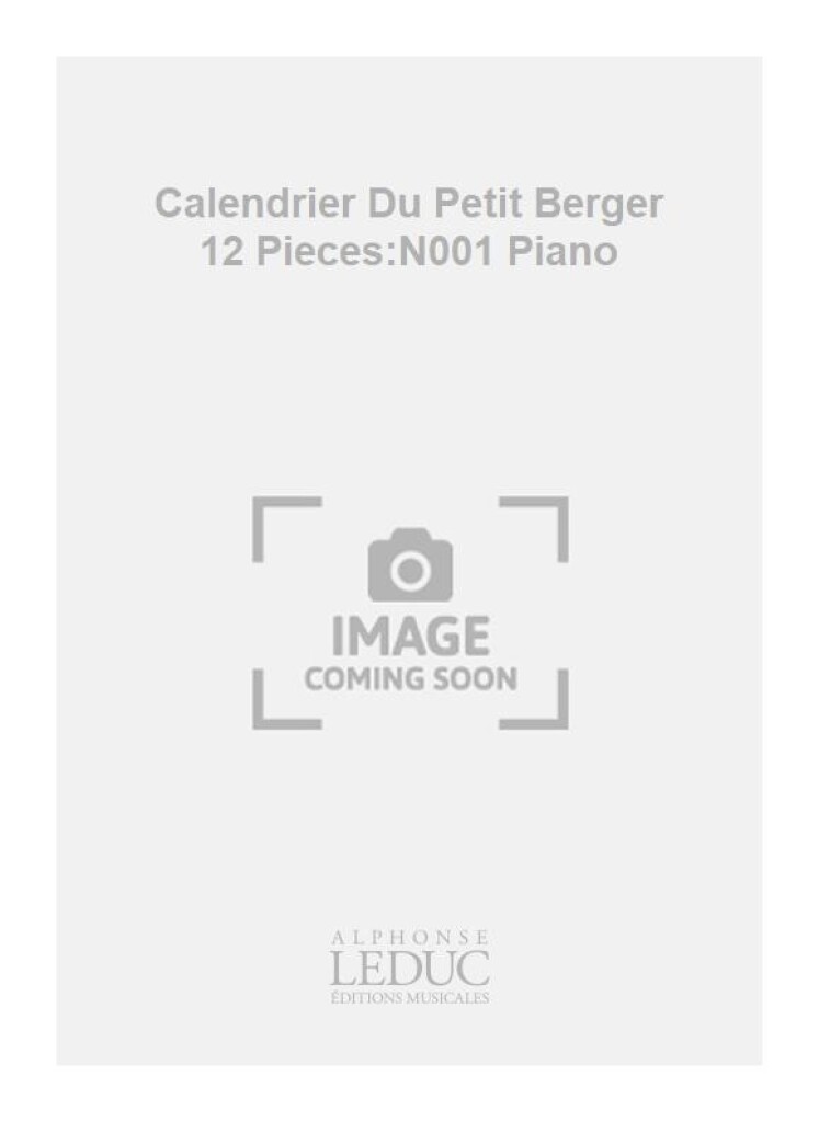 Calendrier Du Petit Berger 12 Pieces:N001 Piano